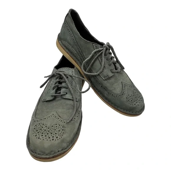 Oliberte Leather Oxford Shoes Wing Tips EU 43 US 10 Blue Wingtip Derby Shoes- Blue - Lethato main image 3